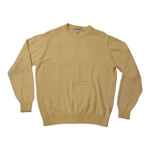 Geoffrey Beene Sweater 100% COTTON size L, YELOW